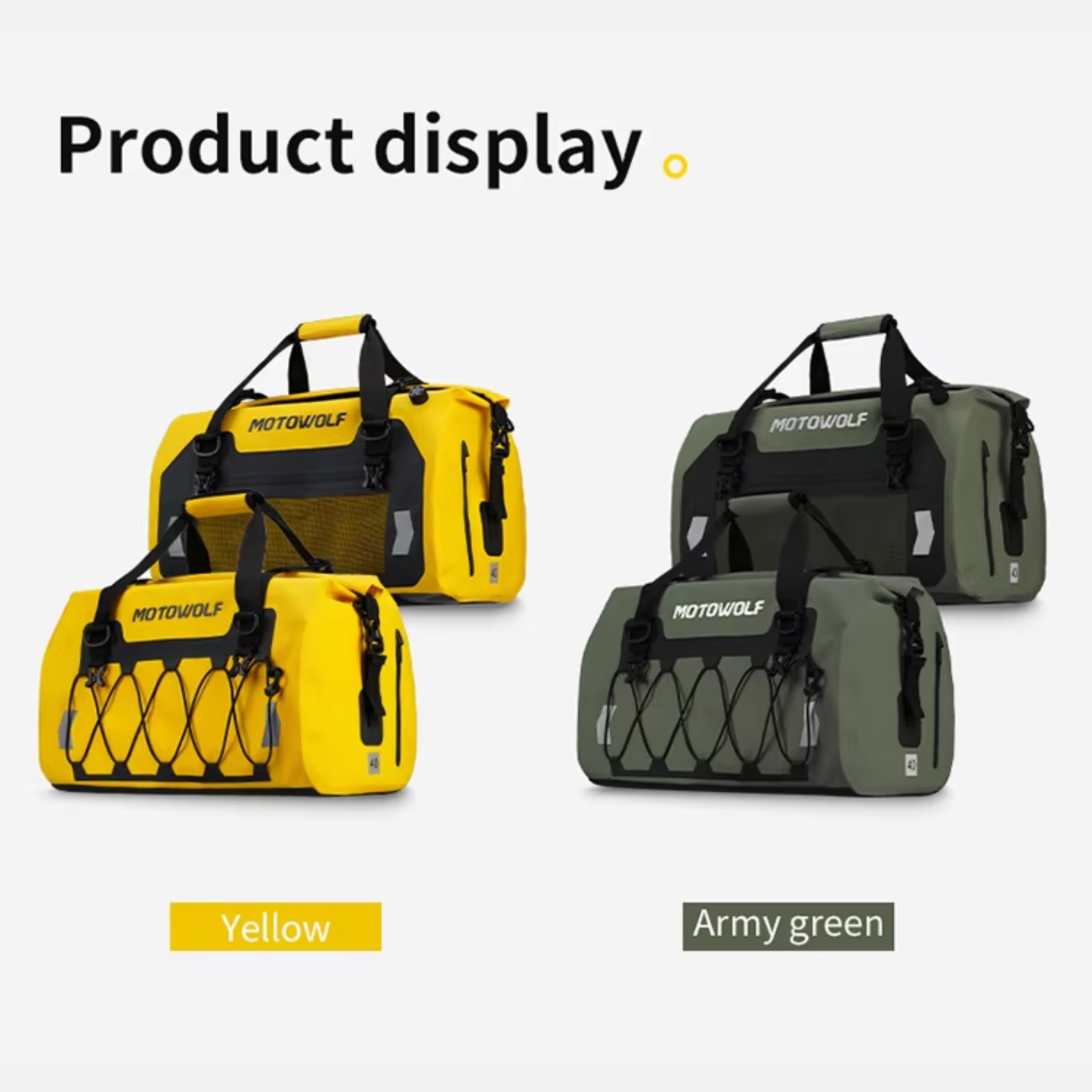 Motowolf MB4 Waterproof Motorcycle Tail Bag (66L)
