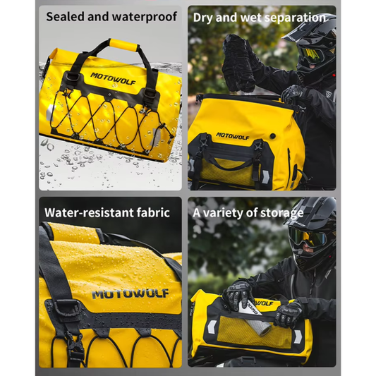 Motowolf MB4 Waterproof Motorcycle Saddle Bag (66L)