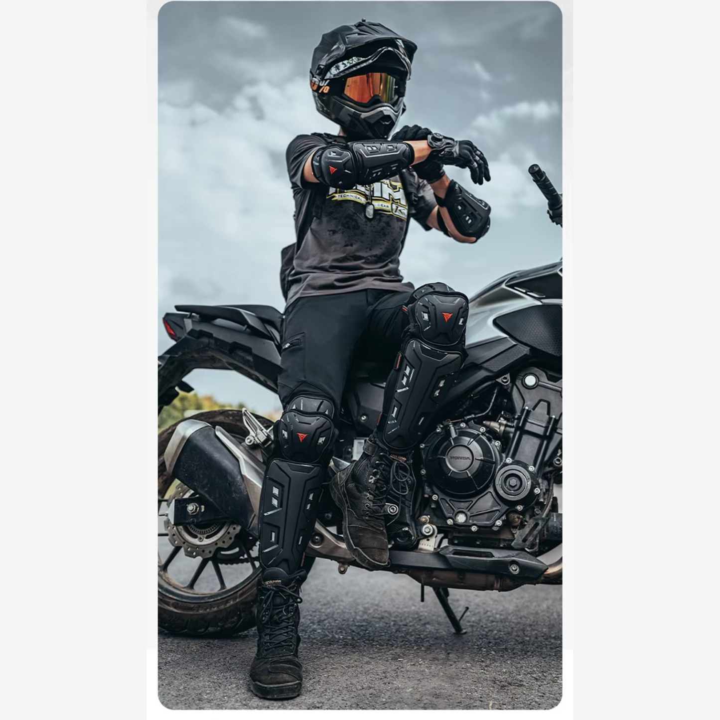 Motowolf MDL1029 Motorcycle Knee & Elbow Guard Set