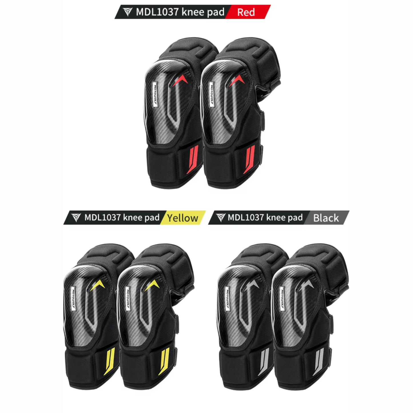 Motowolf MDL1037 Motorcycle Knee Guards – Protective Riding Gear