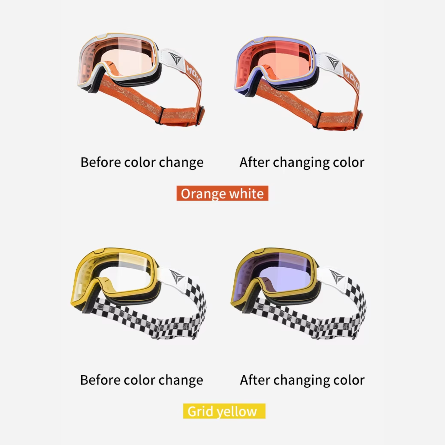 Motowolf GO2 Photochromic Motorcycle Goggles