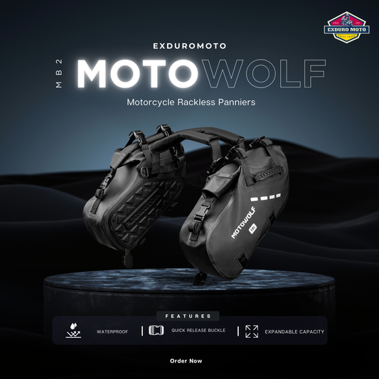 Motowolf MB2 Rackless Motorcycle Pannier System (28L)