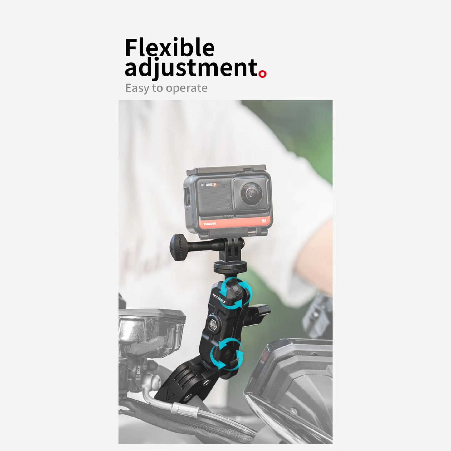 Motowolf MDL3532B Motorcycle Action Camera Mount