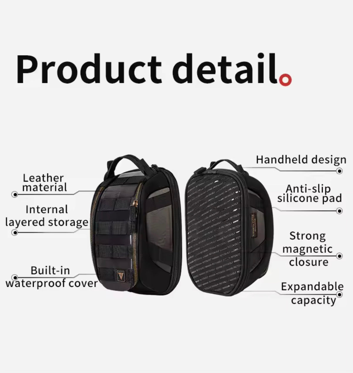 Motowolf MB11 Retro Magnetic Motorcycle Tank Bag