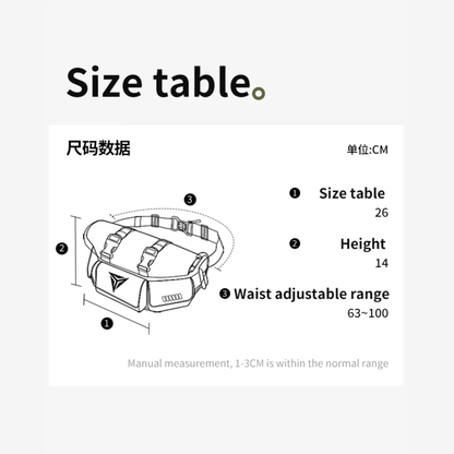 Motowolf MDL0721C 7L Expandable Motorcycle Waist Bag