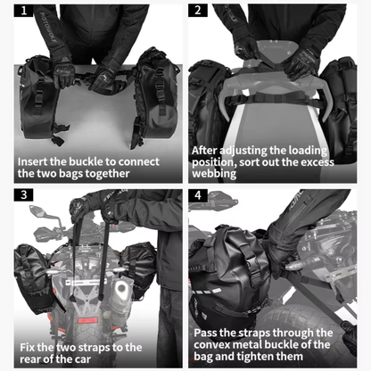 Motowolf MB2 Rackless Motorcycle Pannier System (28L)