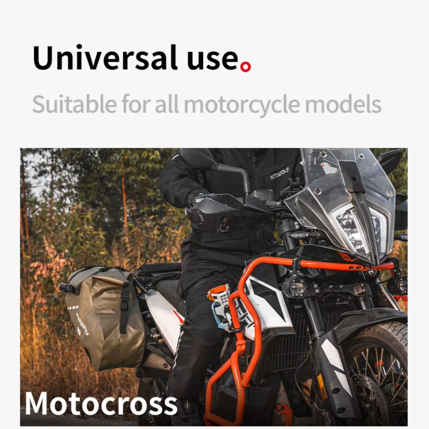 Motowolf MB2 Rackless Motorcycle Pannier System (28L)
