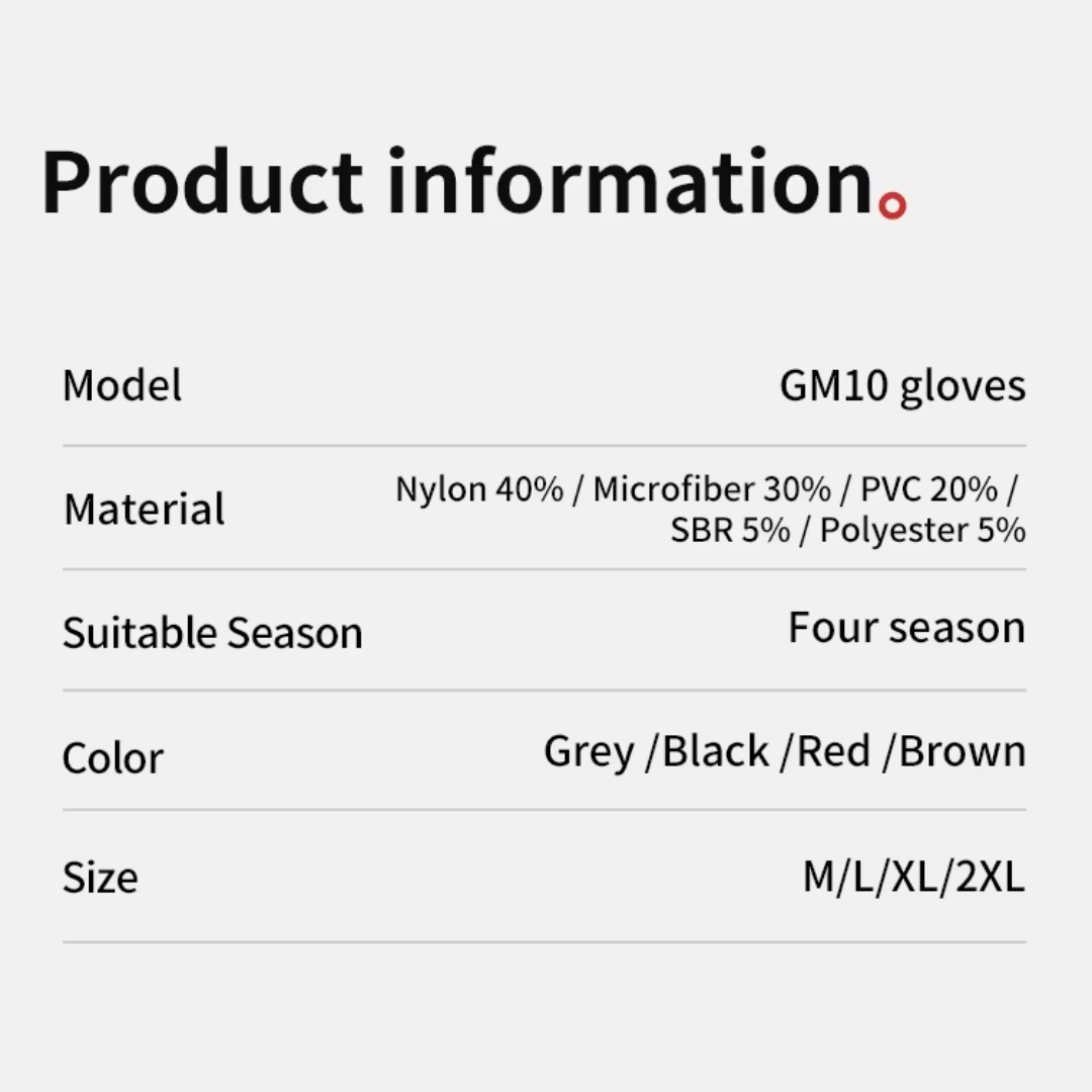 Motowolf GM10 All-Season Motorcycle Riding Gloves