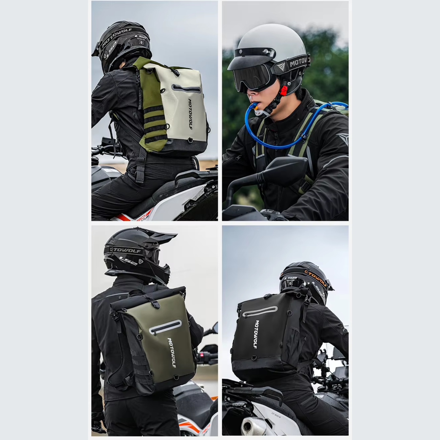 Motowolf MB3 Motorcycle Waterproof Backpack (21L)