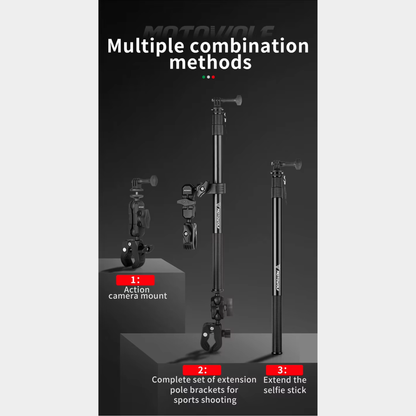 Motowolf MDL3531 Telescopic Action Camera Extension Mount