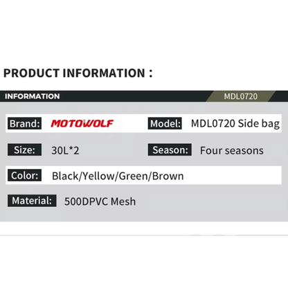 Motowolf MDL0720 Motorcycle Side Luggage System