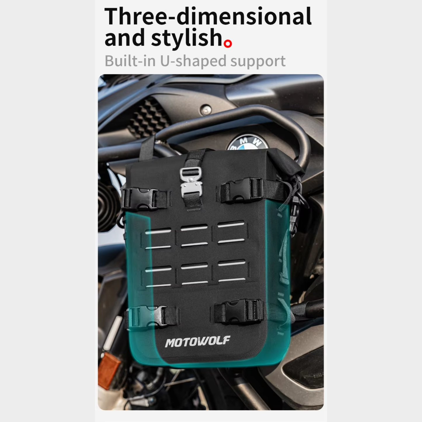 Motowolf Waterproof Motorcycle Crash Bar Bags (MDL0715B) (2 pcs set)