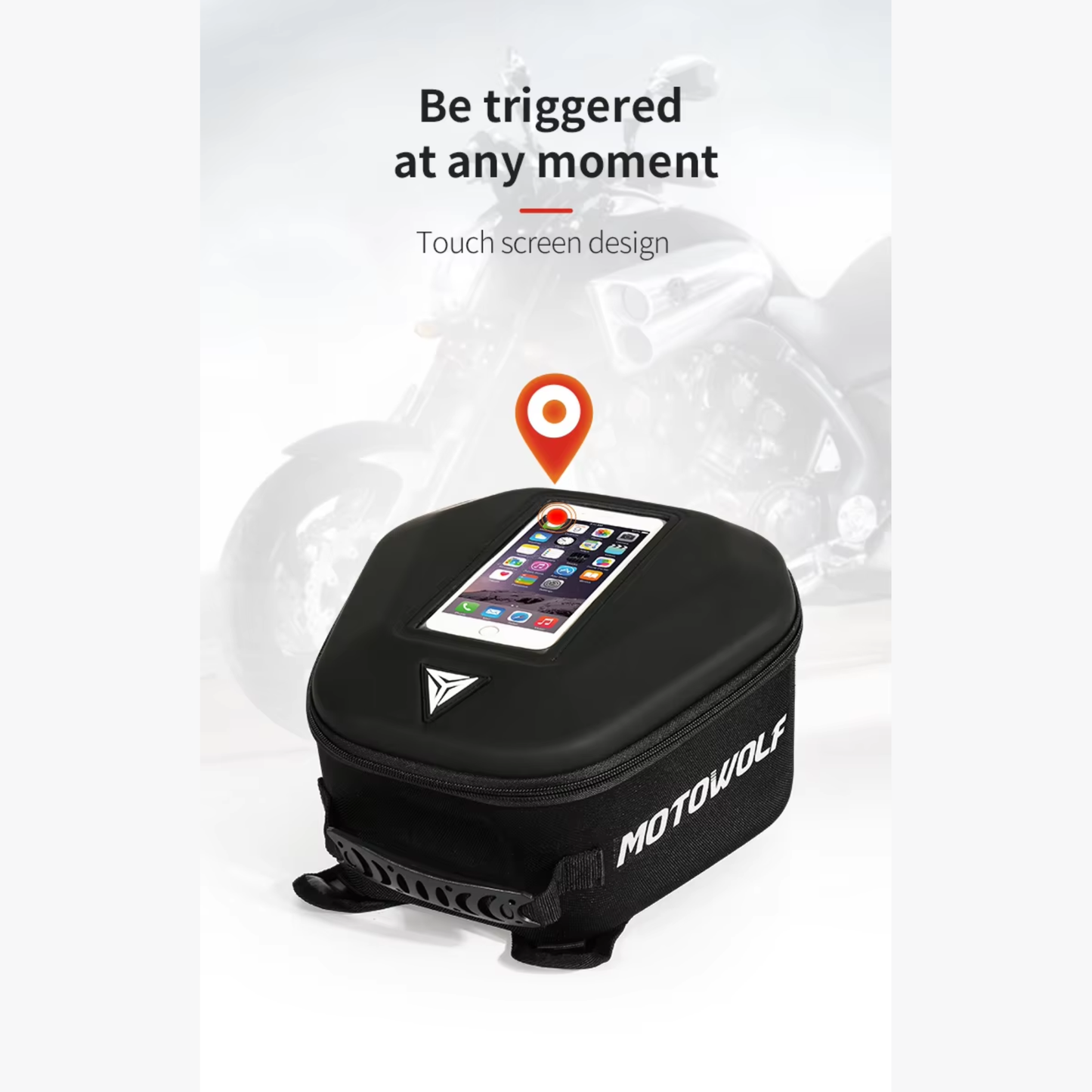 Motowolf MDL0702 Motorcycle Tank Bag – Strap Mount