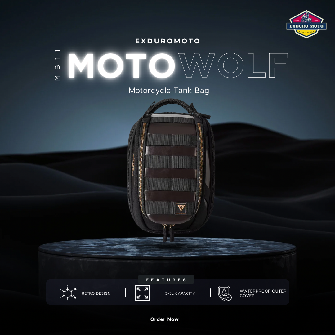 Motowolf MB11 Retro Magnetic Motorcycle Tank Bag