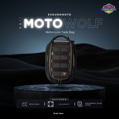 Motowolf MB11 Retro Magnetic Motorcycle Tank Bag