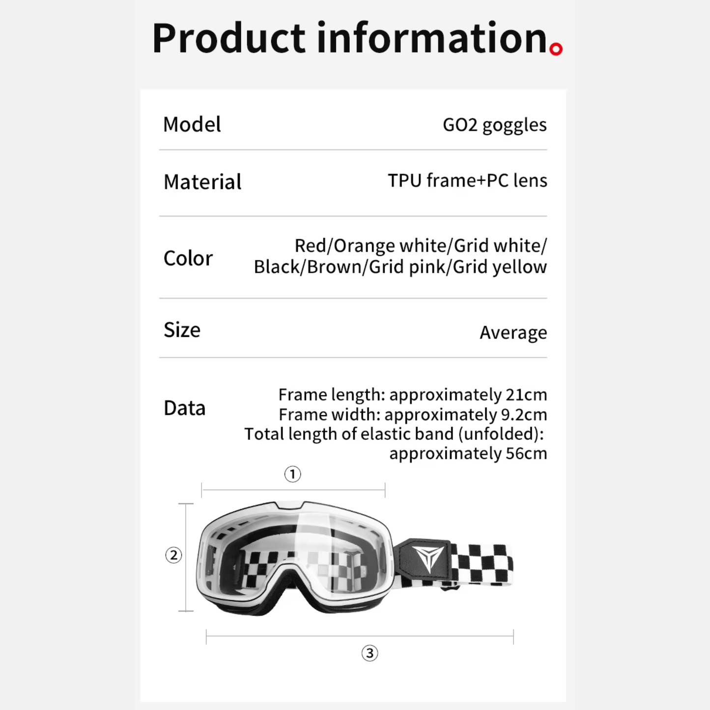 Motowolf GO2 Photochromic Motorcycle Goggles