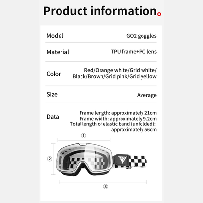 Motowolf GO2 Photochromic Motorcycle Goggles