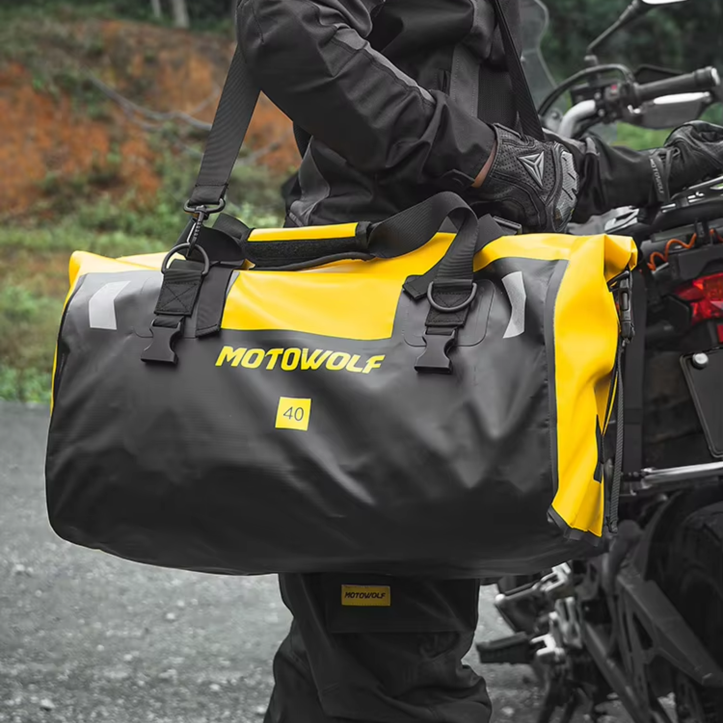 Motowolf MDL0717 Waterproof Motorcycle Saddle Bag (66L)