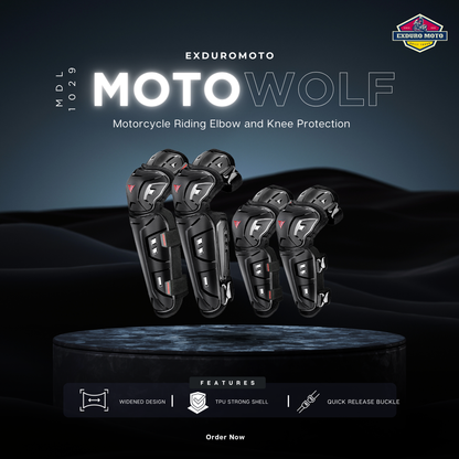 Motowolf MDL1029 Motorcycle Knee & Elbow Guard Set
