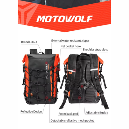 Motowolf MDL0714 Motorcycle Waterproof Backpack (30L)
