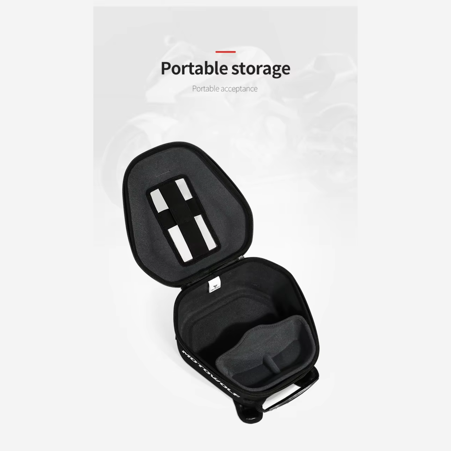 Motowolf MDL0702 Motorcycle Tank Bag – Strap Mount