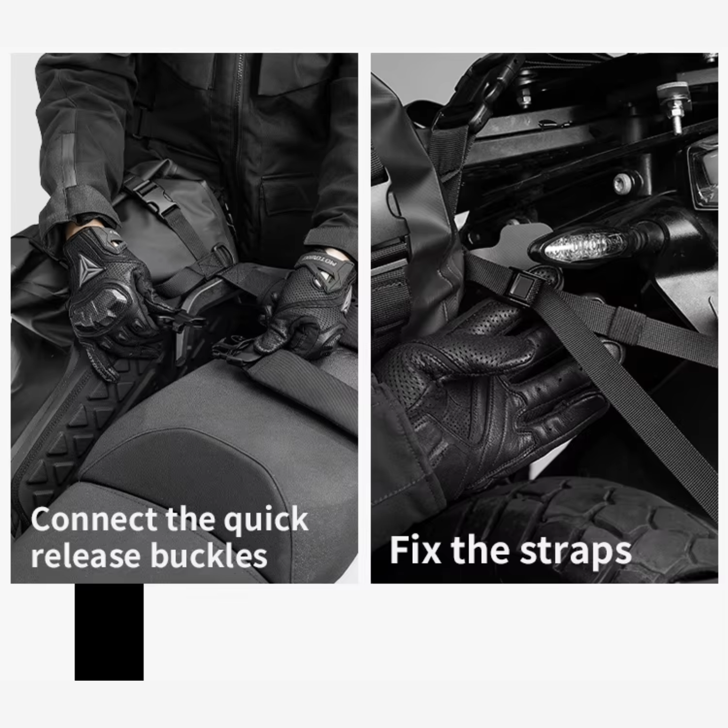 Motowolf MB2 Rackless Motorcycle Pannier System (28L)