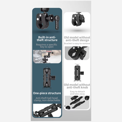 Motowolf MDL3532B Motorcycle Action Camera Mount