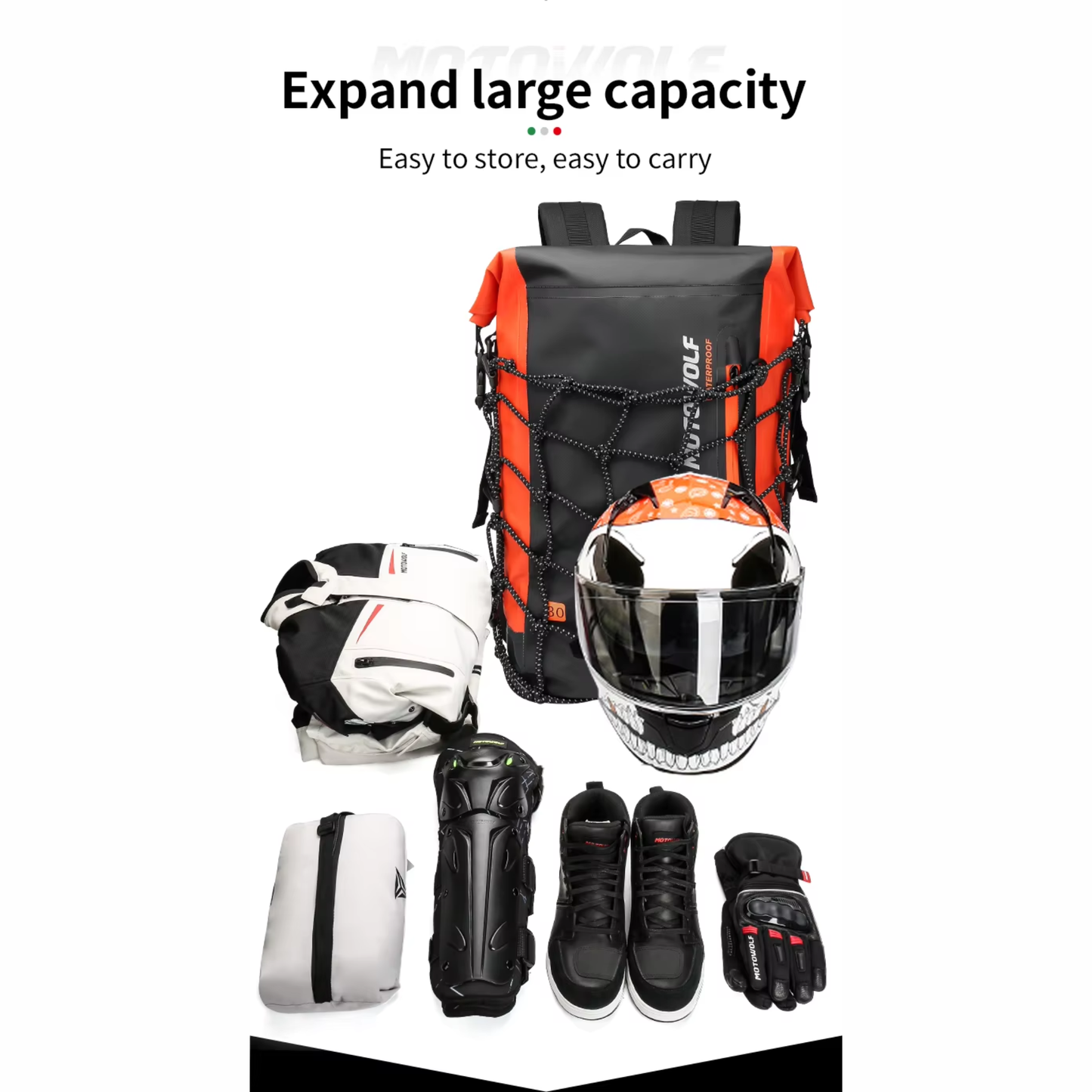 Motowolf MDL0714 Motorcycle Waterproof Backpack (30L)