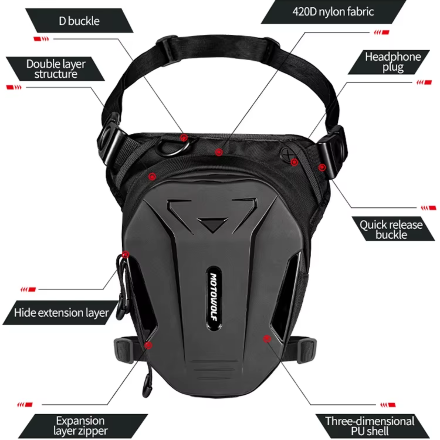 Motowolf Leg / Waist Bag